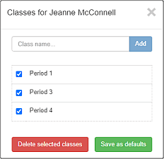 delete classes