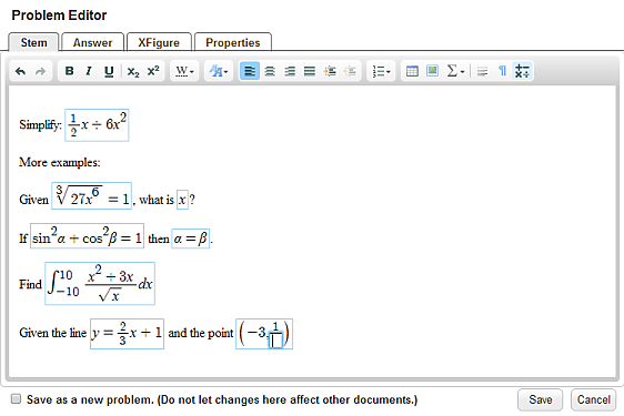 inline math example