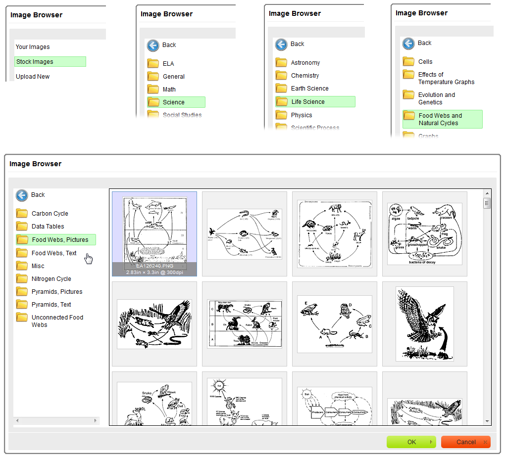 graphics library drilldown