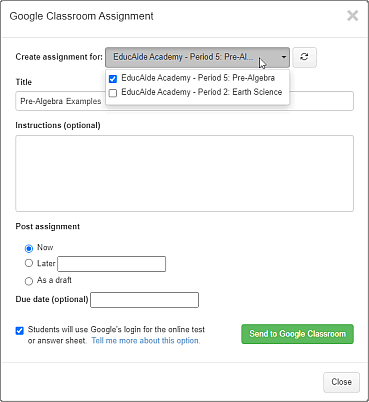 assignment button 