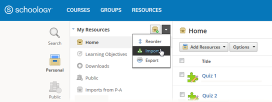 schoology import