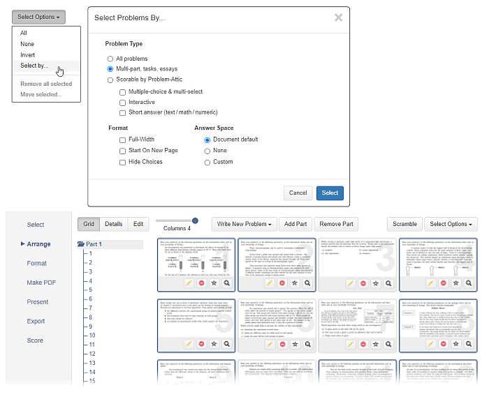 Select free response